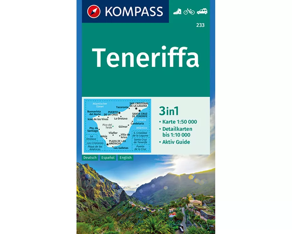 KOMPASS Wanderkarte 233 Teneriffa 1:50.000