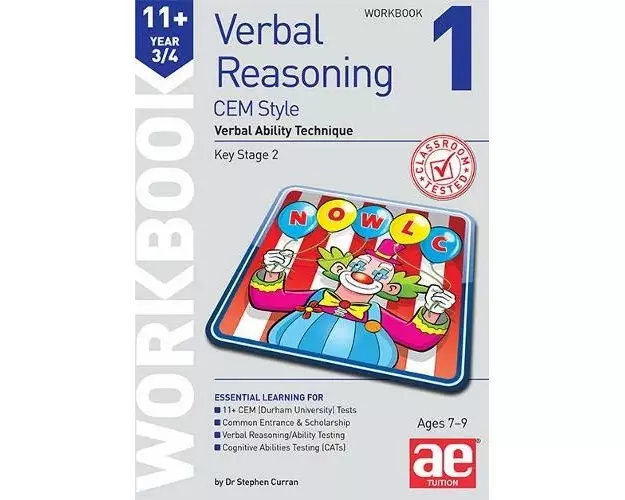 11+ Verbal Reasoning Year 3/4 CEM Style Workbook 1