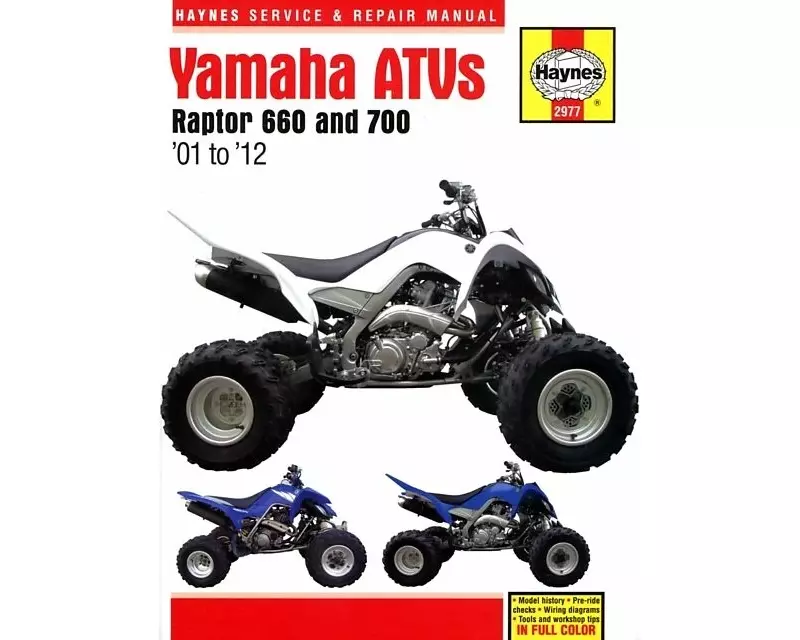 Yamaha Raptor 660 & 700 ATVs (01 - 12) Haynes Repair Manual