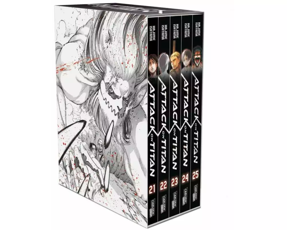Attack on Titan, Bände 21-25 im Sammelschuber mit Extra