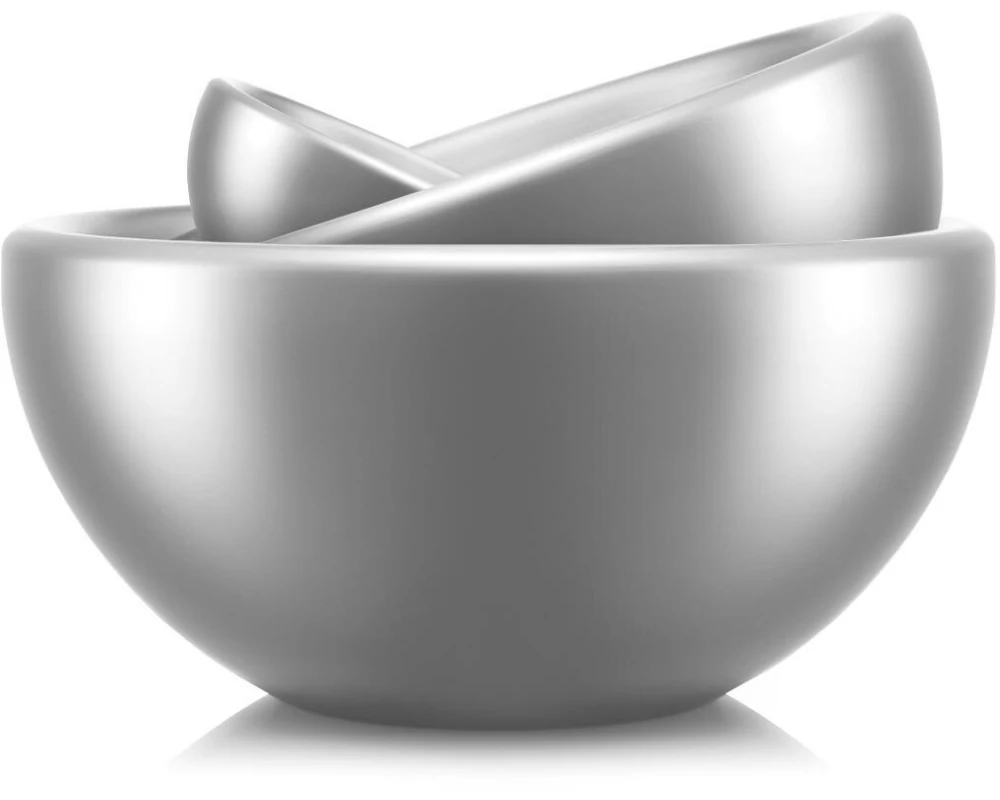 Bodum Salatschüssel Set Midora 3-teilig Verchromt, 0.6/0.3/0.65 l