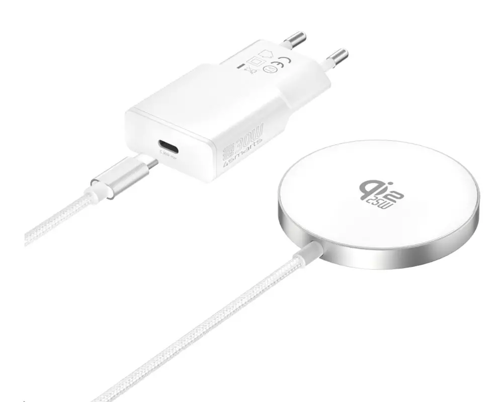 4smarts Qi2 25W MagSafe 1.5 m, Weiss