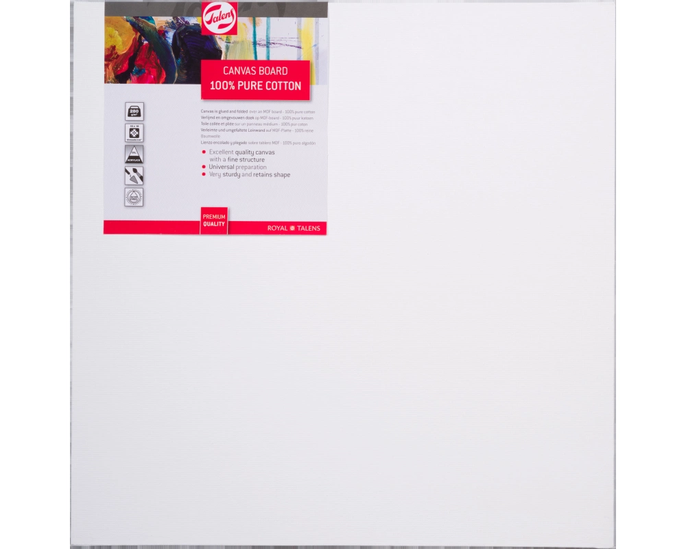TALENS Malplatte 40x40cm 93254040 Baumwolle, 280g/m2