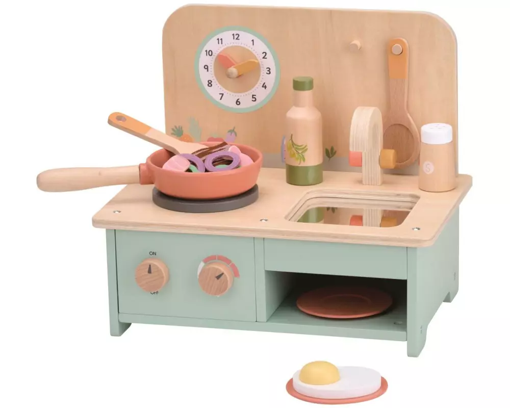 Spielba Holzspielwaren Spielküche mit Zubehör