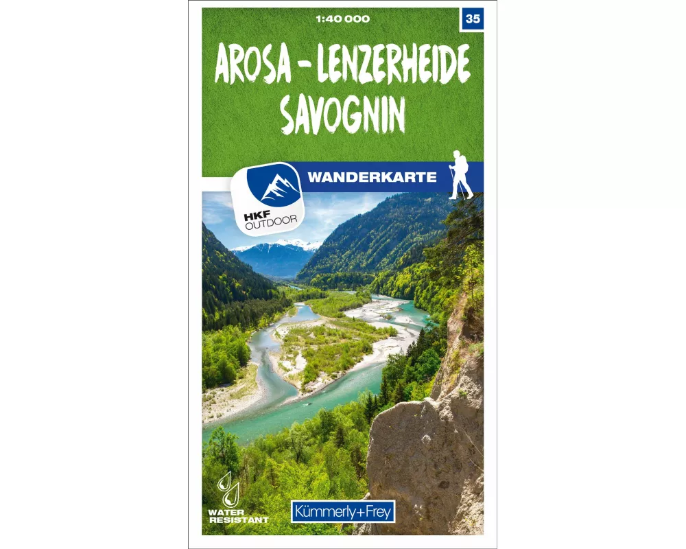 Kümmerly+Frey Wanderkarte 35 Arosa, Lenzerheide, Savognin 1:40.000