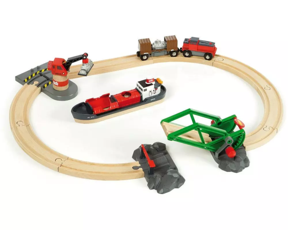 BRIO Eisenbahn Container Hafen Set