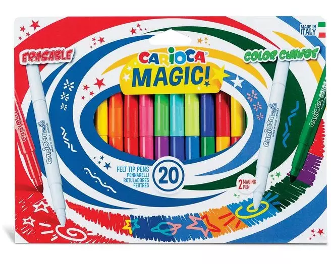 Carioca Fasermaler Magic Markers 20 Stück, Mehrfarbig
