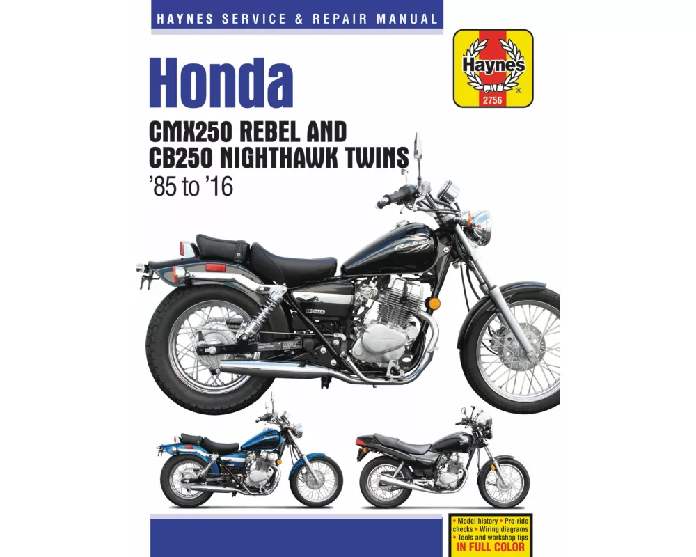Honda CMX250 Rebel & CB250 Nighthawk Twins (85-16)