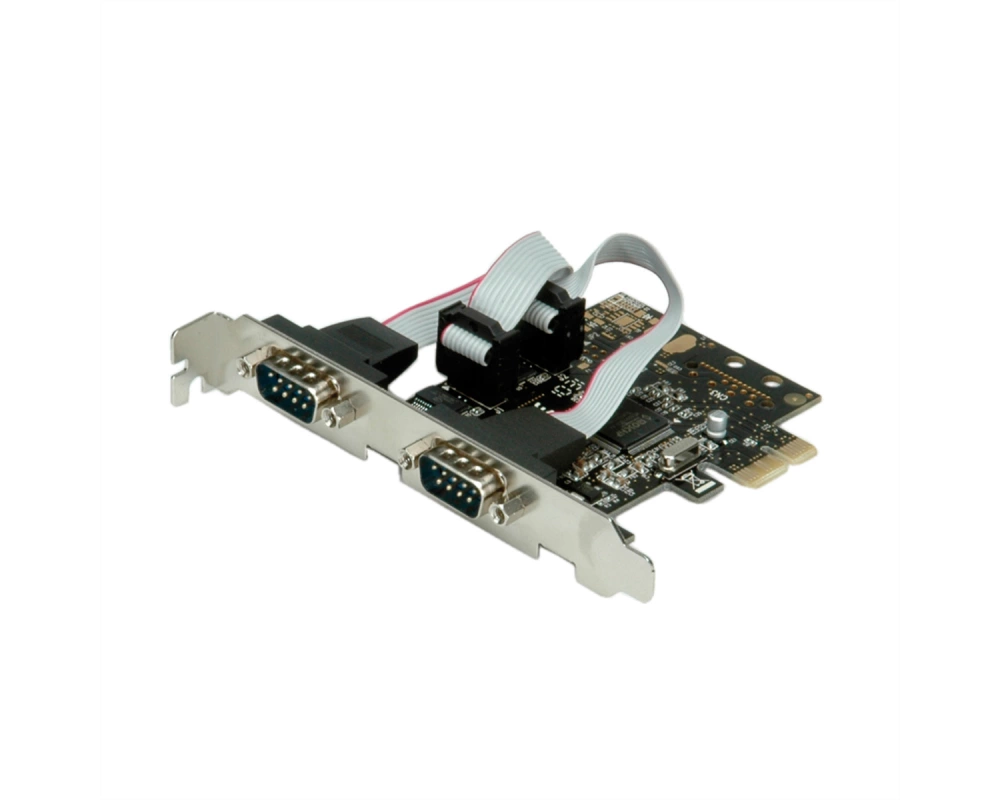 VALUE PCI-Express-Karte, Seriell RS232, D-Sub 9, 2 Ports