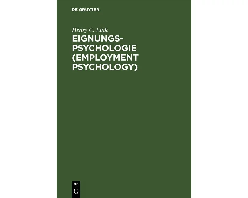 Eignungs-Psychologie (Employment Psychology)