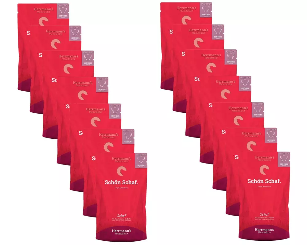 Herrmann's Nassfutter Schaf mit Zucchini und Kartoffeln 14 x 150 g