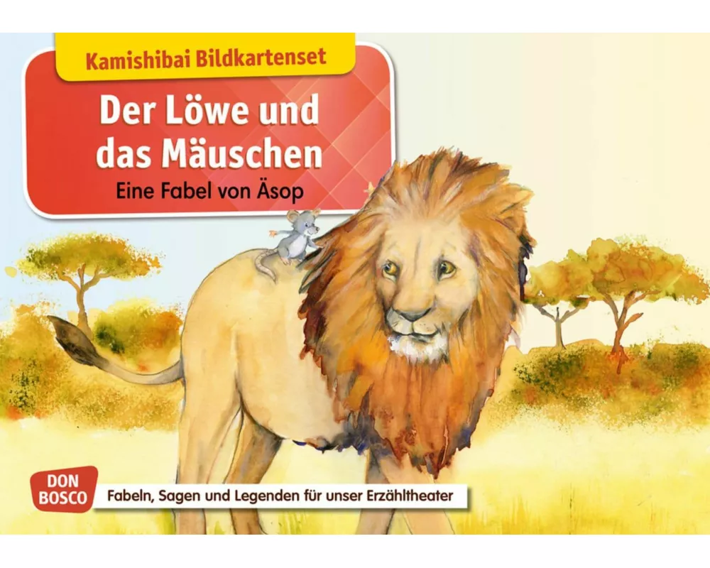 Der Löwe und das Mäuschen. Eine Fabel von Äsop. Kamishibai Bildkartenset