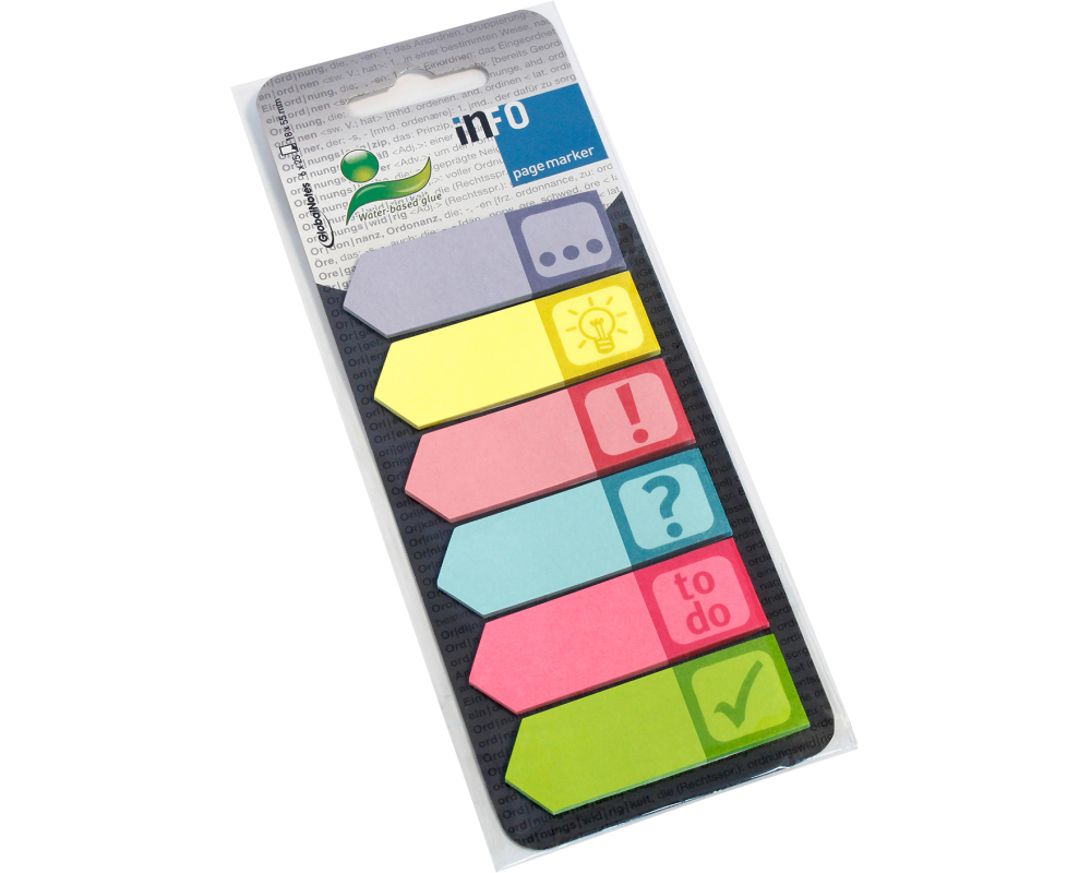 INFO Page Marker 18x55mm 5672-90 Symbols, 6x25 Blatt