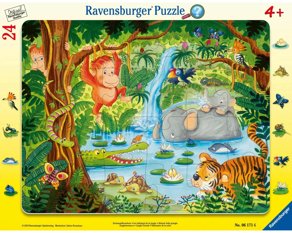 Kinderpuzzle 24 Teile - Dschungelbewohner