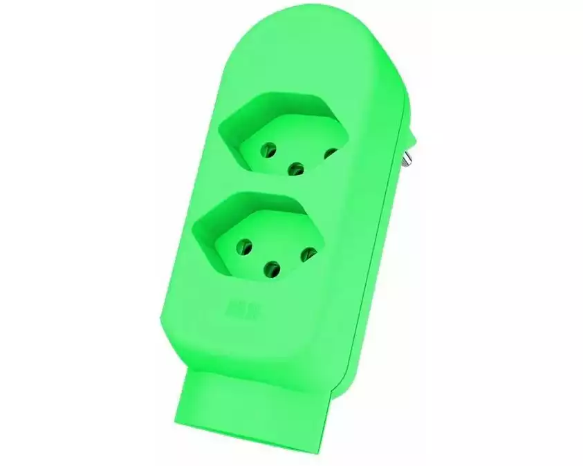 Max Hauri Mehrfachstecker maxADAPT BS 2 + 1 x T13, Fl-Grün