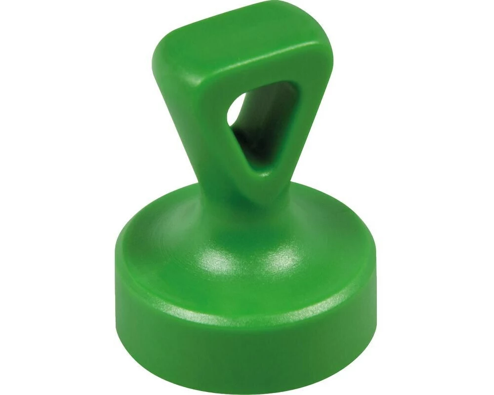 Berec Haftmagnet mit Öse, Ø 17 mm 2 Stück, Grün