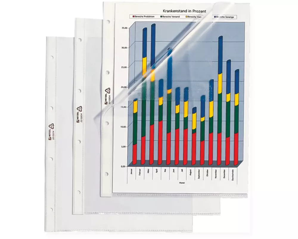 Büromaterial Zeigetasche A4 Transparent, 100 Stück