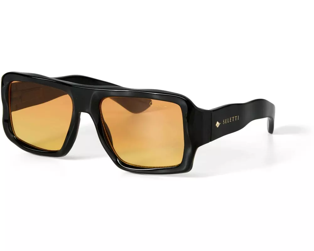 OKKIA Sonnenbrille Seletti Kansas Black, Yellow gradient lens