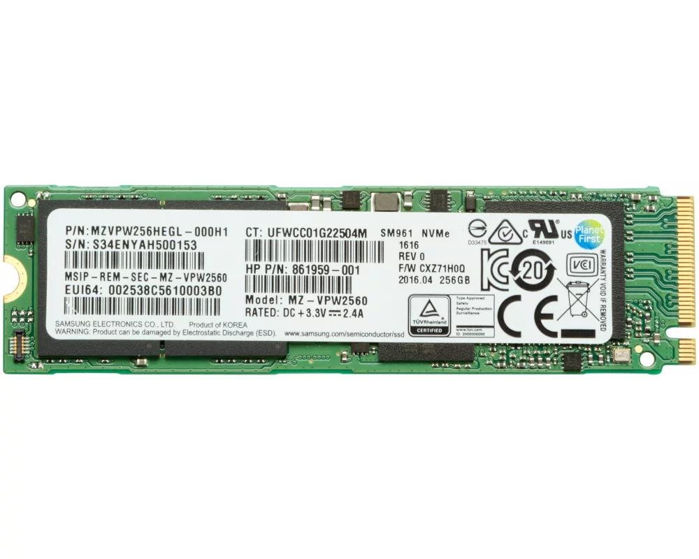 HP ZTrboDrv 256GB SED Z4/6 G4 TLC SSDKit Z4 6 / M.2Module in to M2 slot on mother board + heatsink