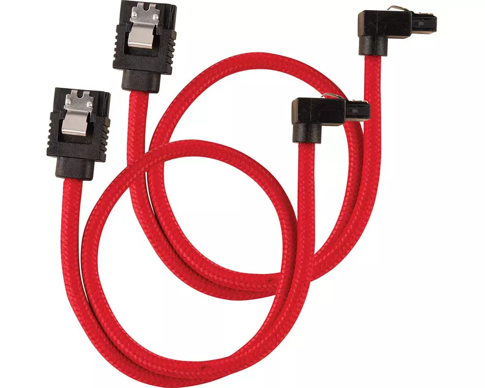 Corsair SATA3-Kabel Premium Set Rot 30 cm gewinkelt