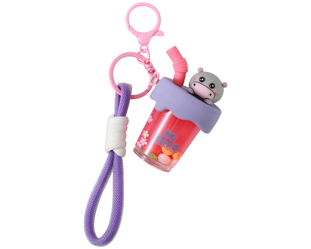 I-TOTAL Schlüsselanhänger Bubble Tea XL3081 Hippo