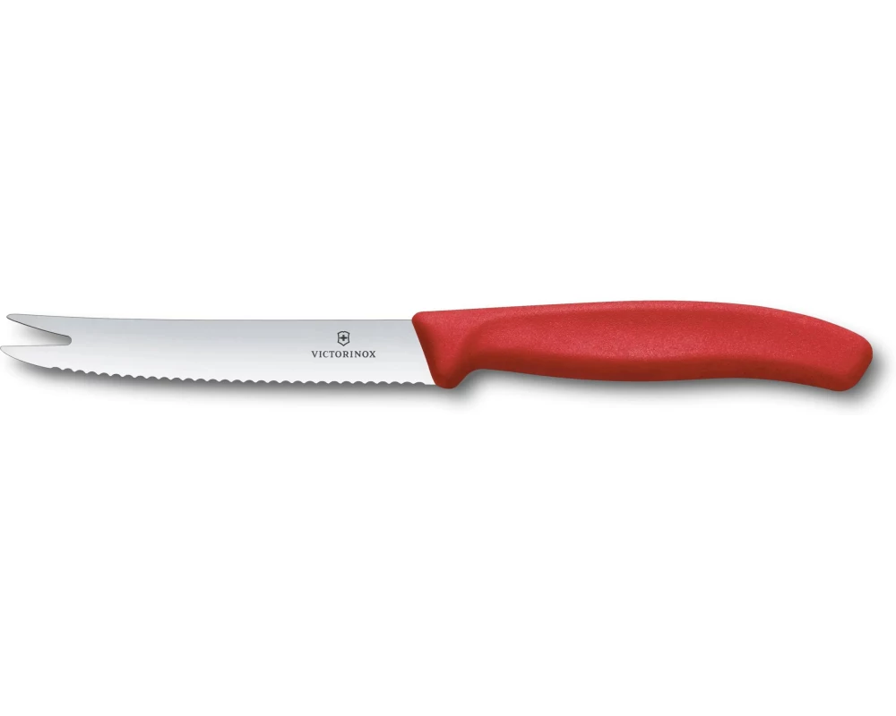 Victorinox Käsemesser Swiss Classic, 11 cm, Gabelspitz, Rot