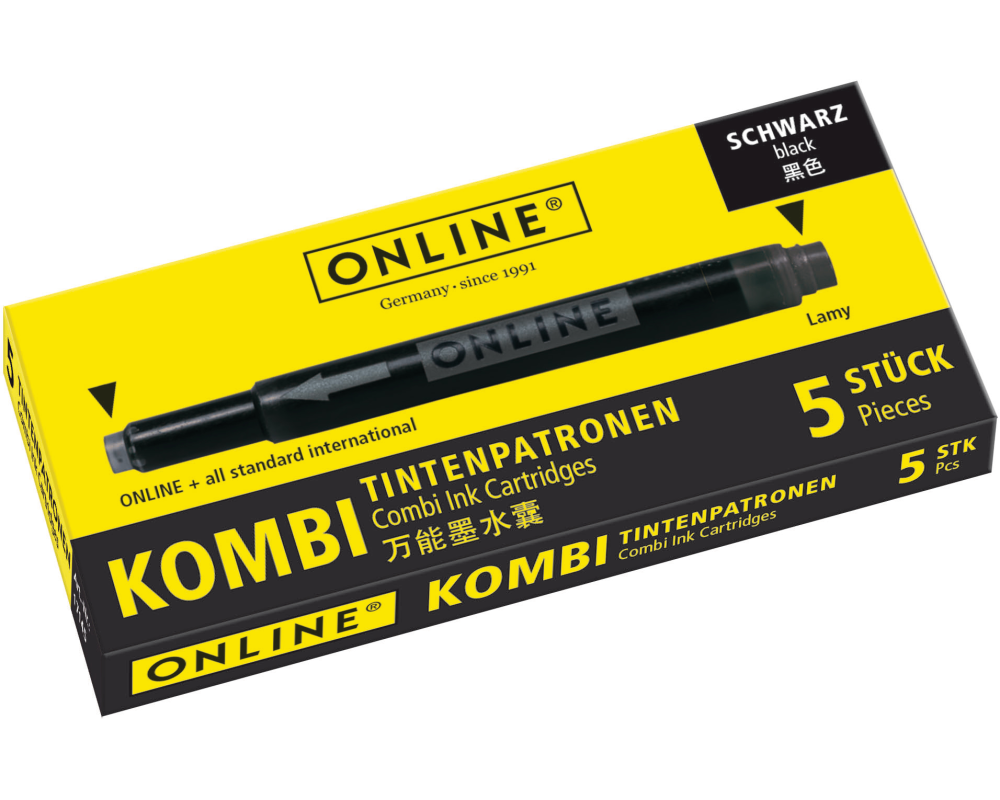 ONLINE Tintenpatronen Kombi 17306/12 Black 5 Stück