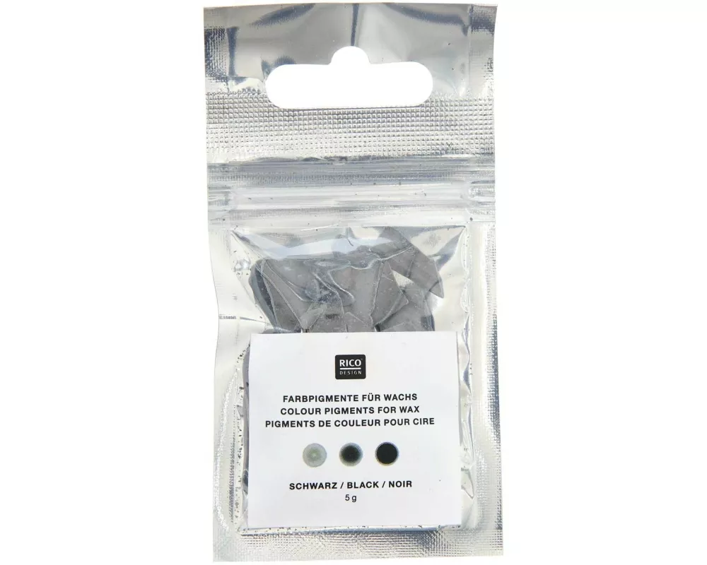 Rico Design Wachsfarben Kerzenfarbe 5 g, Schwarz