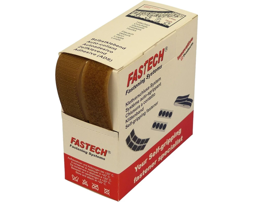 FASTECH Klettband-Box Coffee