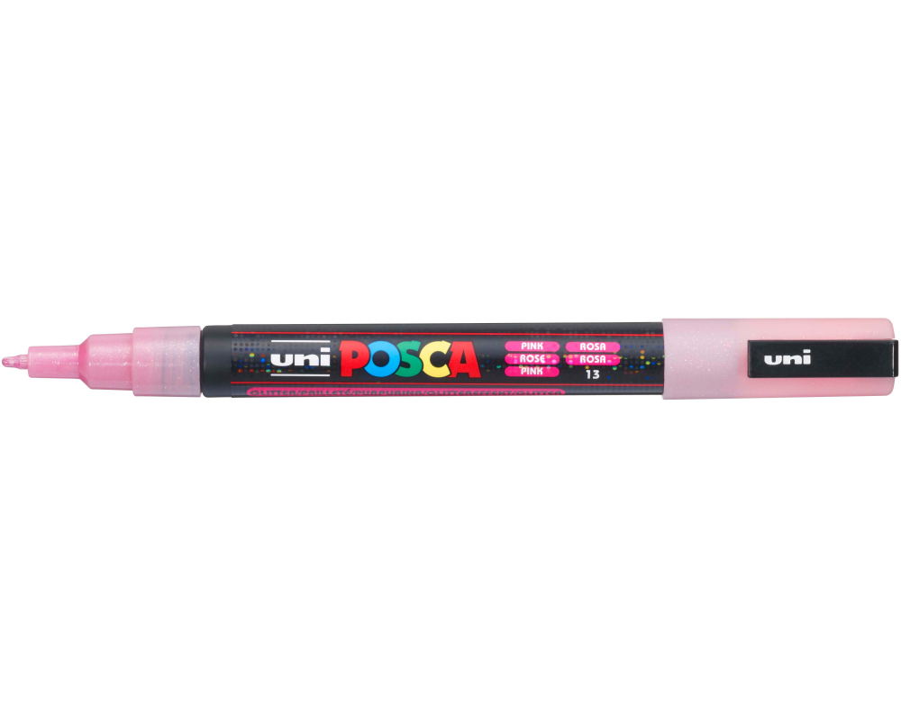 UNI-BALL Posca Marker 0.9-1.3mm PC3-ML PINK glitzer rosa