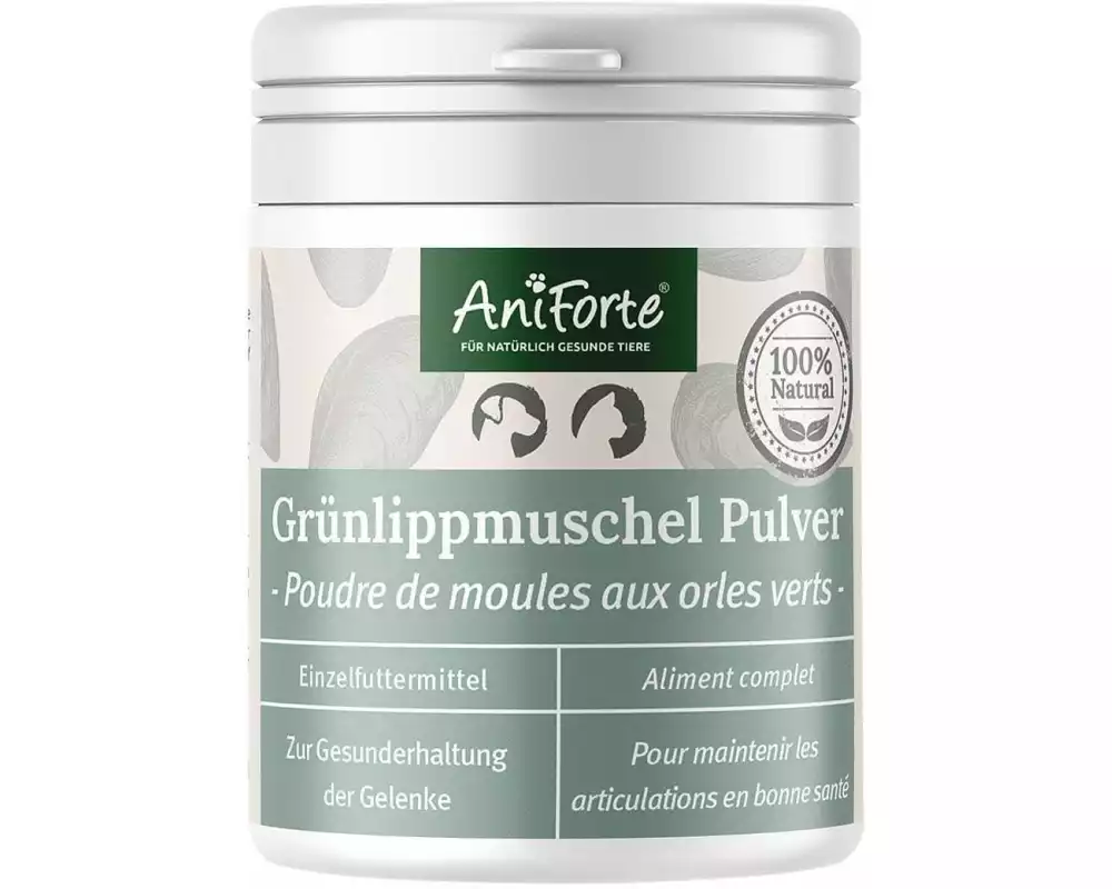 AniForte Hunde-Nahrungsergänzung Grünlippmuschel Pulver, 100 g