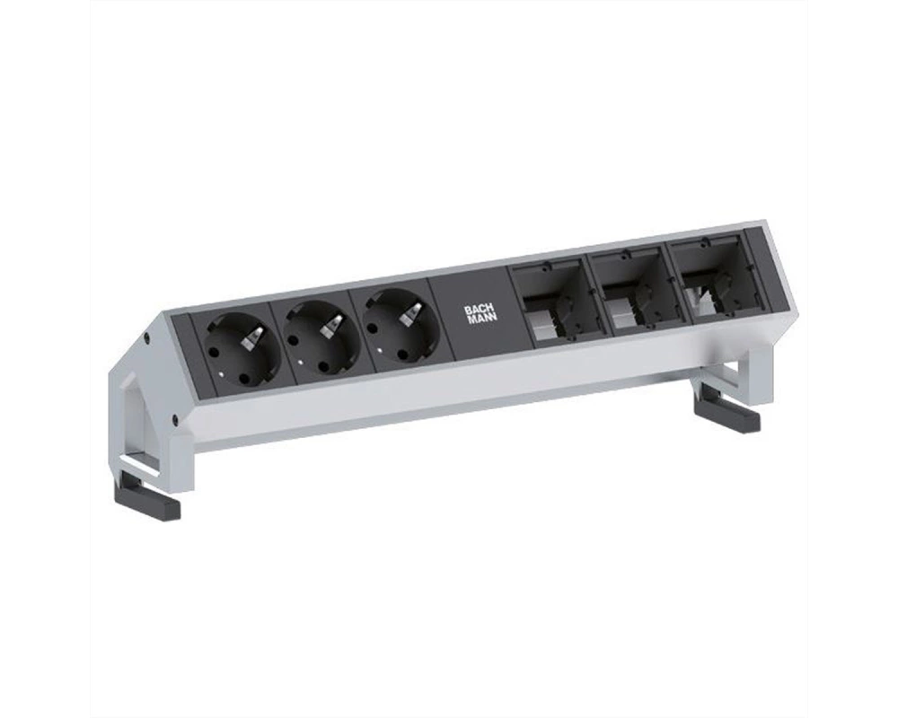 BACHMANN DESK2 3x Schutzkontakt 3x ABD GST18 Inox