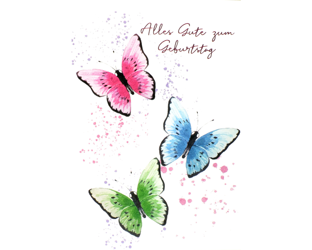 ABC Geburtstagskarte Schmetterling 1120004300 B6