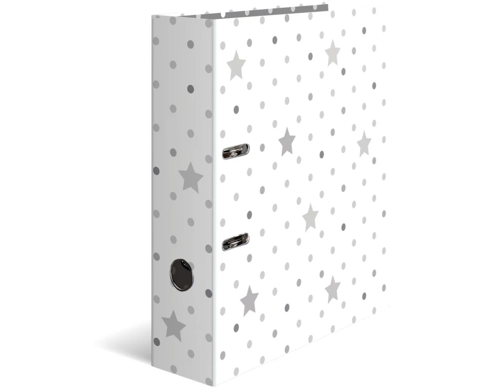 HERMA Ordner Sterne A4 7 cm, Hellgrau