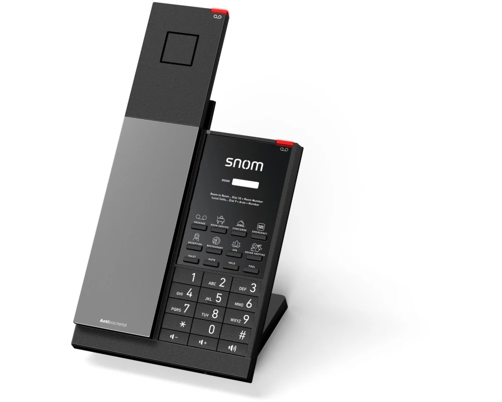 snom Schnurlostelefon HD351W SIP-Hoteltelefon