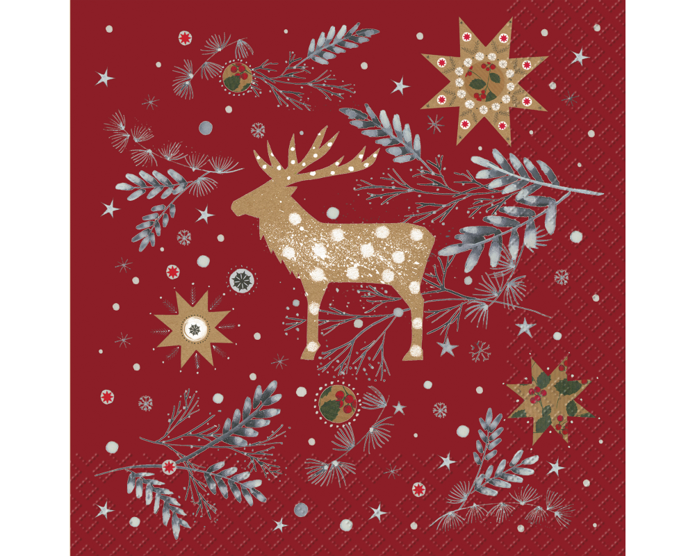 STEWO Serviette Hermann 33x33cm 2572614220 rot 20 Stück