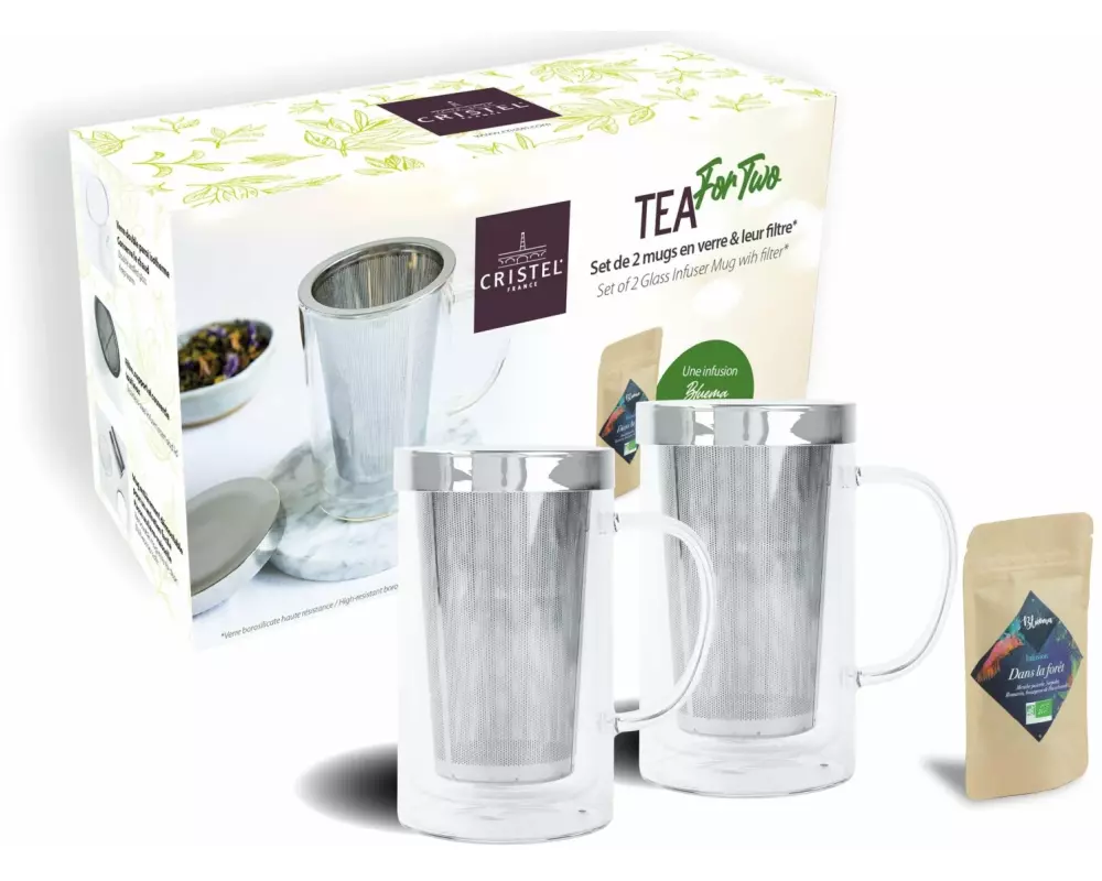 Cristel Tee-Set Tea for Two 400 ml, 2 Stück, Transparent