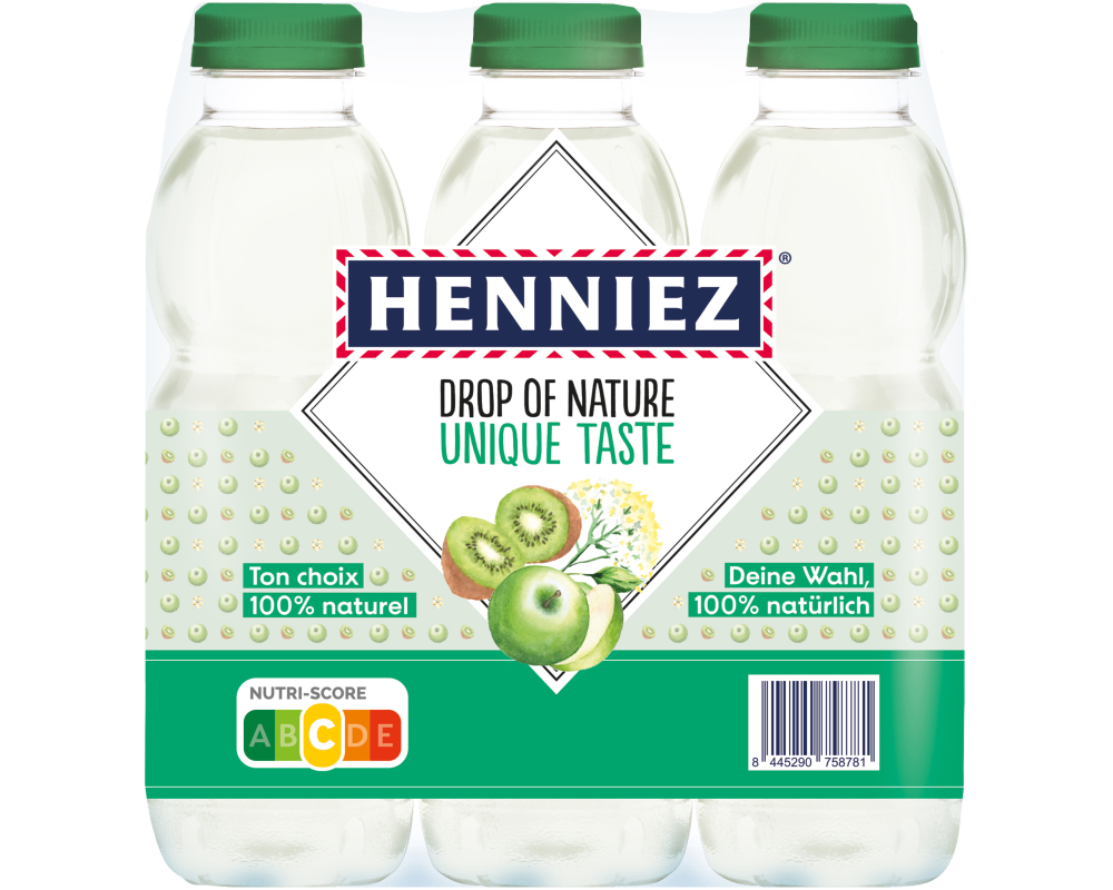HENNIEZ Drop of Nature Apfel Pet 649250 50 cl, 6 Stk.