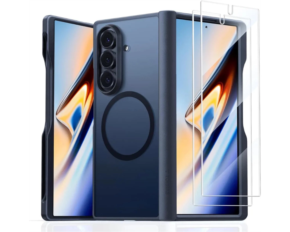 Torras Guardian Schutzhülle + Panzerglas, Samsung Z Fold7, MagSafe, schwarz