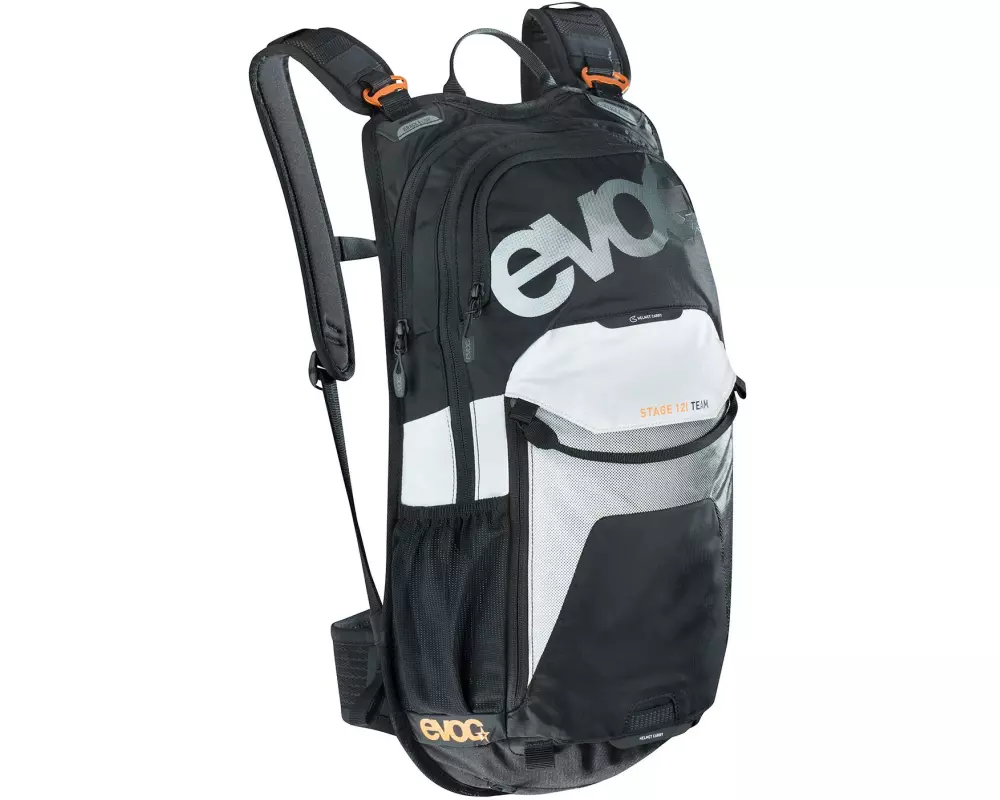 evoc Rucksack Stage Team 12 l, Black/White/Neon Orange