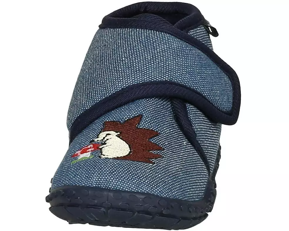 Playshoes Hausschuhe Igel Gr. 28/29, Jeansblau