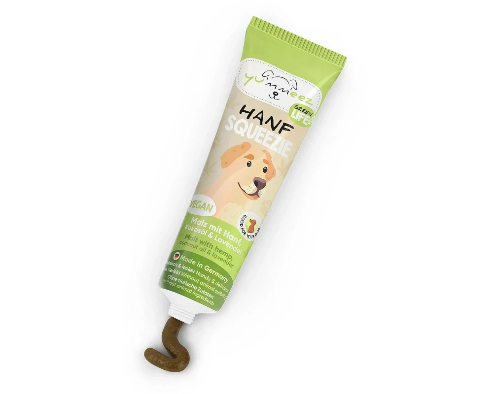 Yummeez Hunde-Nahrungsergänzung Squeezie Hanf 100g