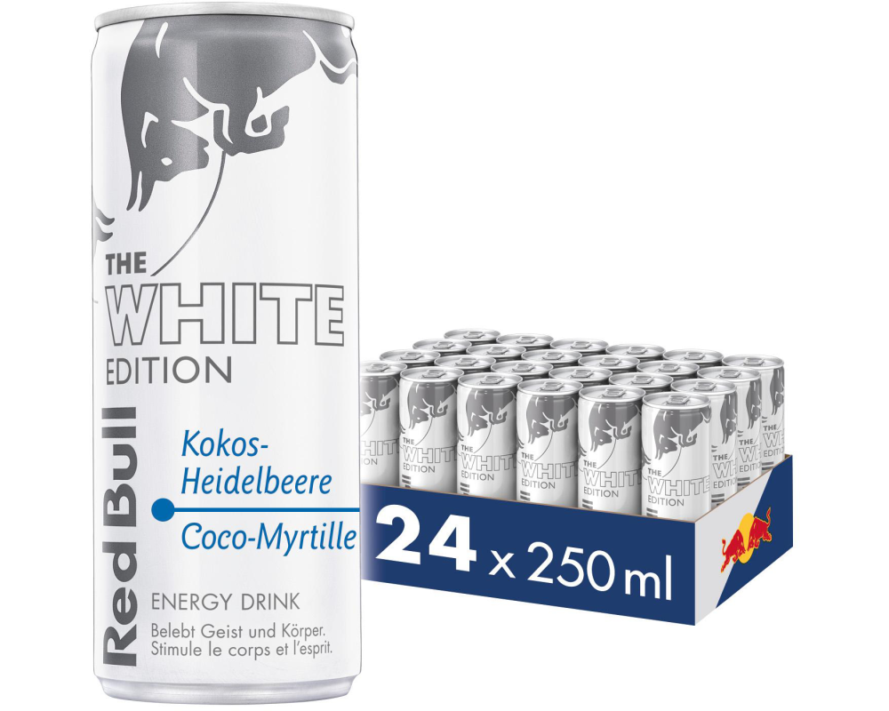 RED BULL Energy Drink Alu RC224090 White Edition 25 cl, 24 Stk.