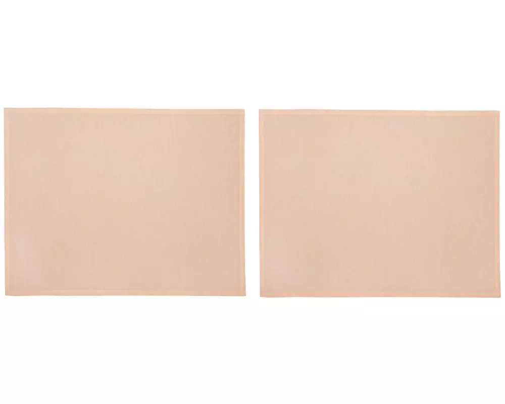 Urbanara Tischset Tolosa, 2 Stück, 38 cm x 50 cm, Pfirsich