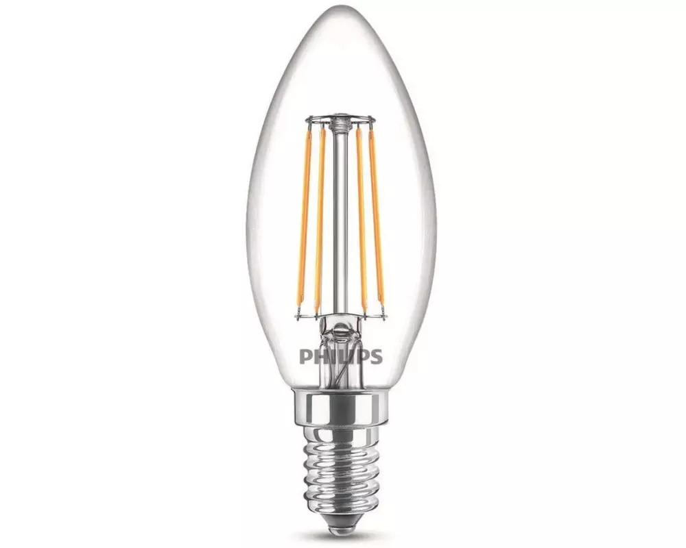 Philips Lampe LEDcla 40W E14 B35 WW CL ND 2PF Warmweiss (WW)