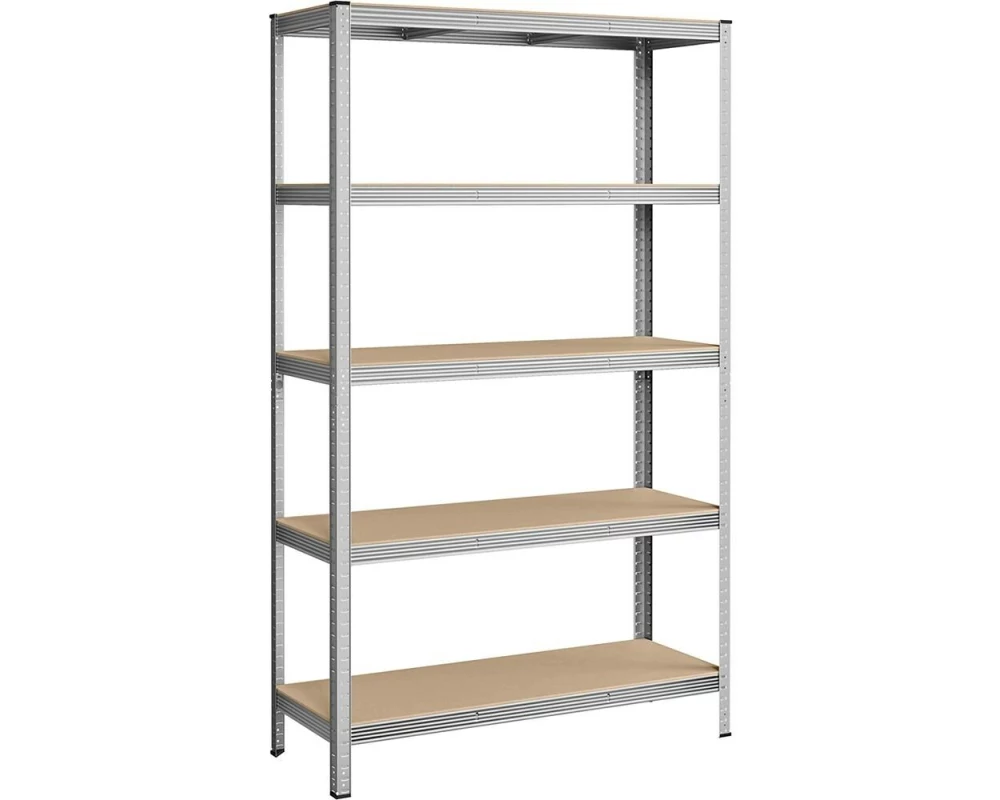 Songmics Regal 5 Ablagen Silber