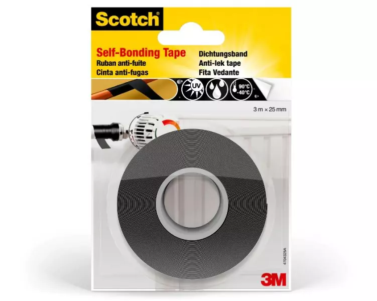 3M Doppelseitiges Klebeband Dichtung 25 mm x 3 m, Schwarz