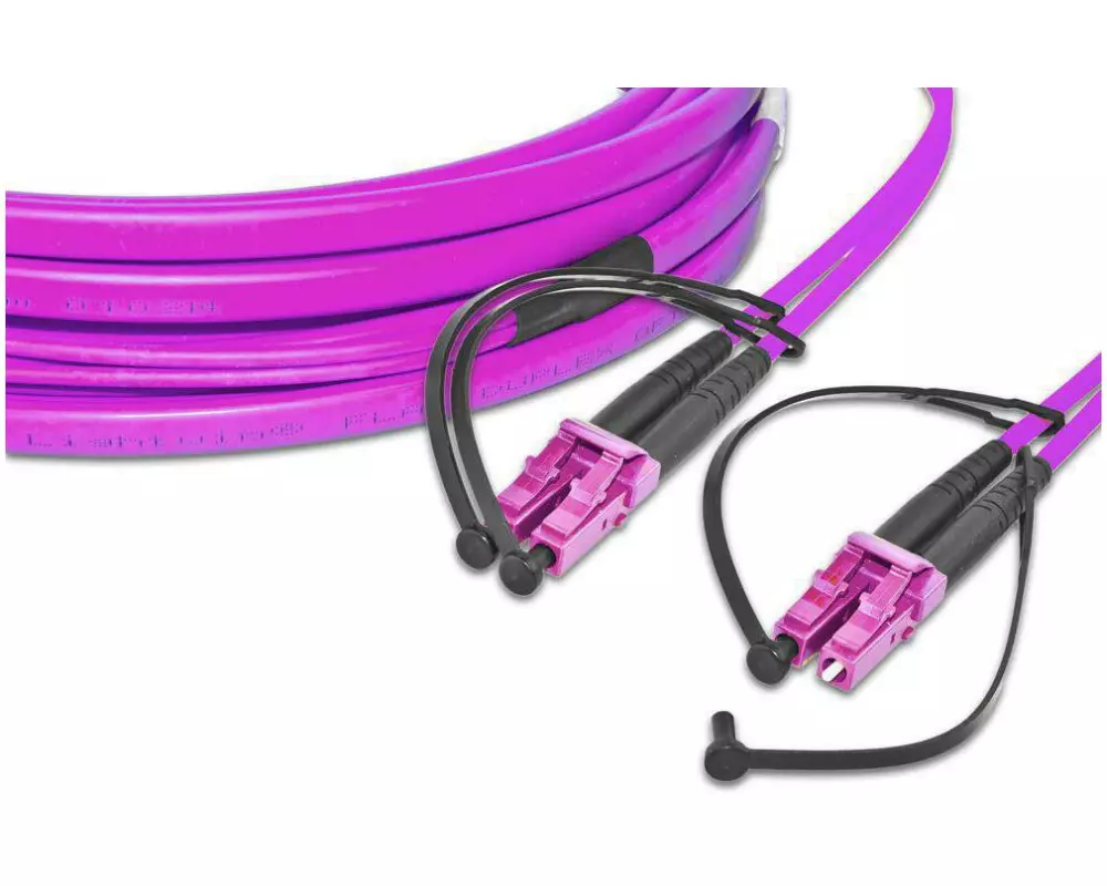 Lightwin LWL-Patchkabel Multimode LC – LC, OM4, Duplex, 3 m