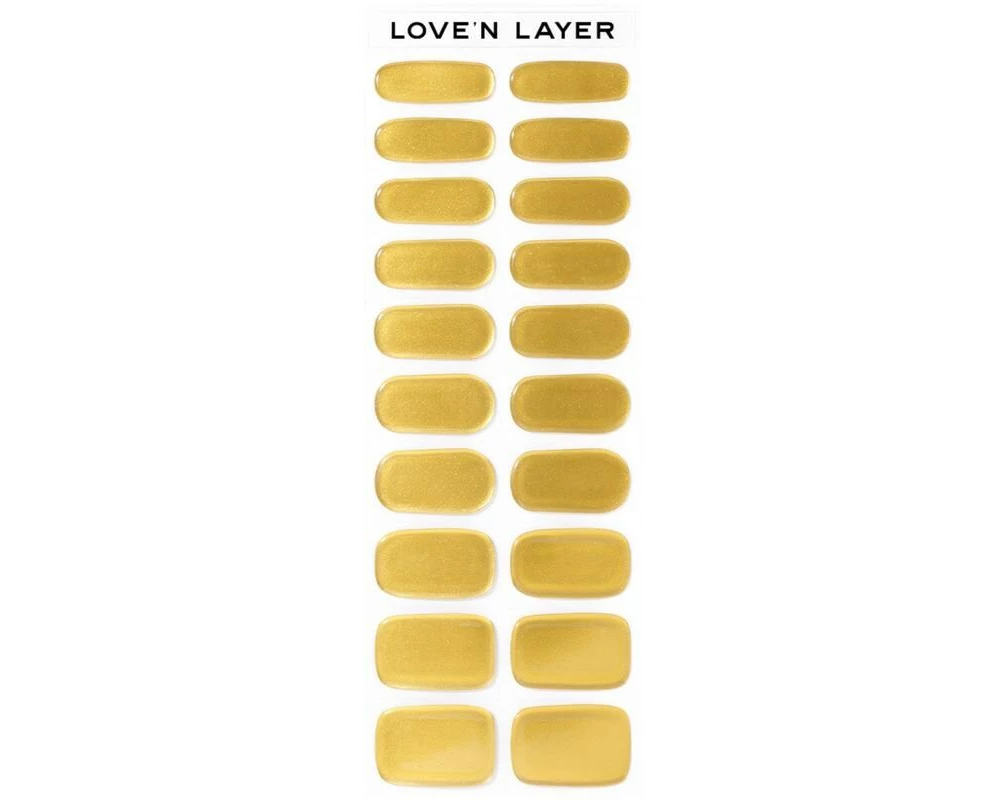 LoveNLayer Nagelfolien Selbstklebend, Metallic Shiny Gold