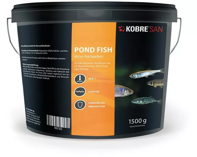 Kobre®San Fischfutter Pond Fish Micro Teichpellets, 1.5 mm, 1.5 kg